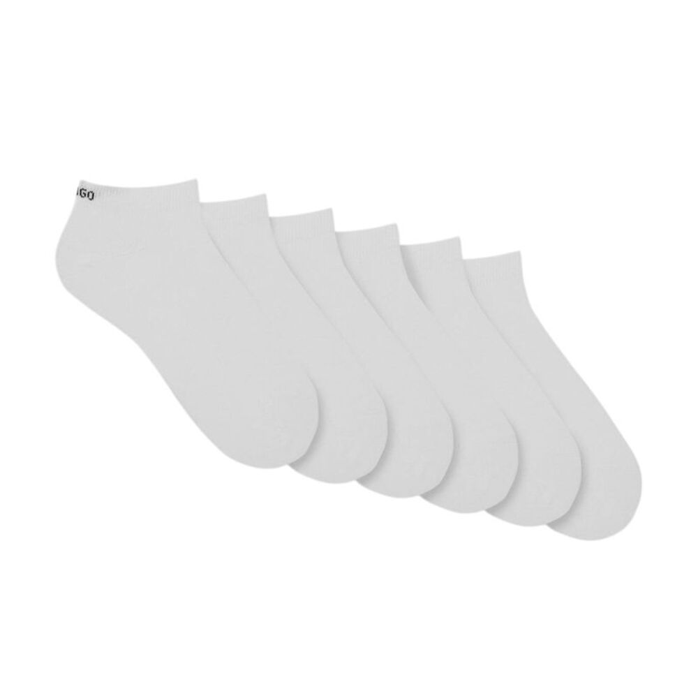 Hugo Unisex Adult No-Show Socks (Pack of 6) / White